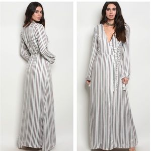 LAST M Striped maxi dress